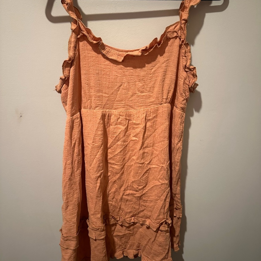 Love Riche Ruffled Peach Dress